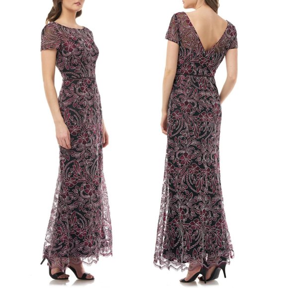 JS Collections Soutache Dress Trumpet 2 XS Mother of the Bride Wedding NEW - Picture 1 of 12